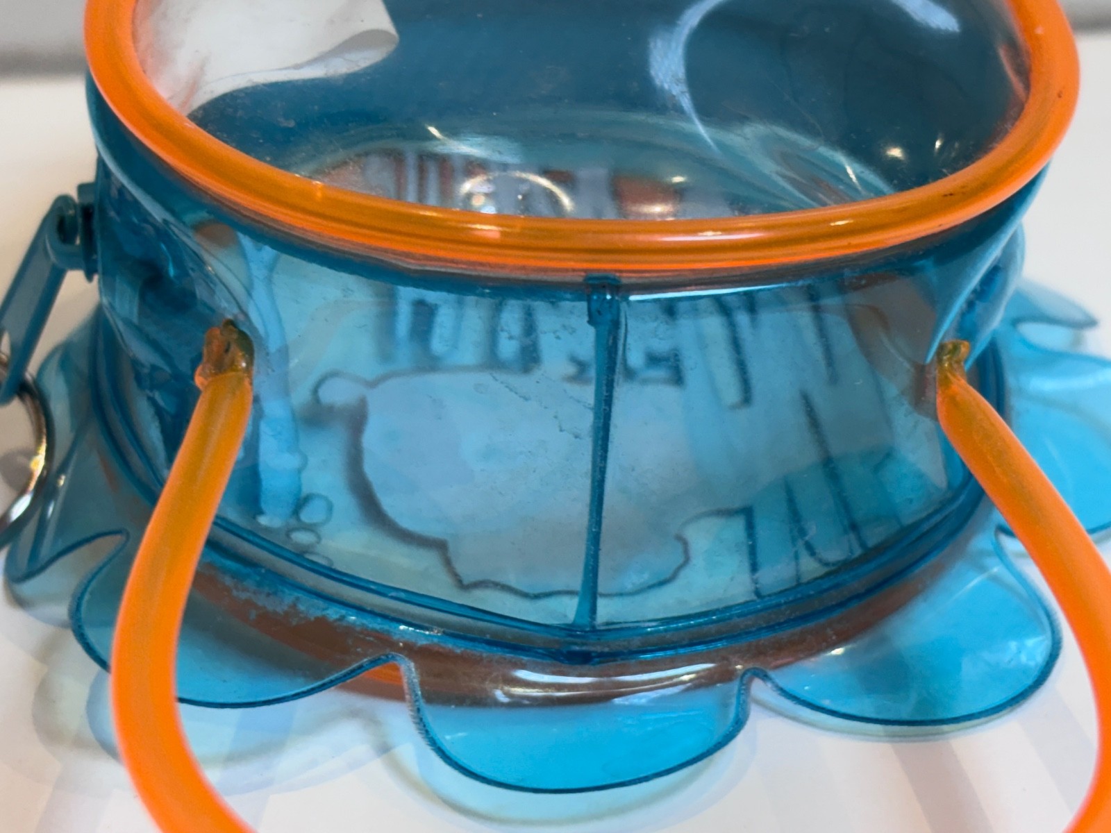 Disney Pixar Finding Nemo Clear Coin Purse Keychain Clip Flower Y2K Vintage RARE