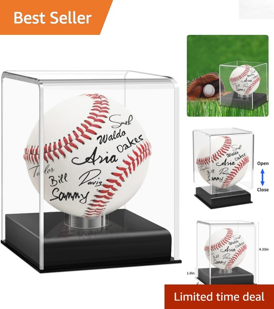 Multi-Purpose Acrylic Display Case - Ideal for Baseball, Golf Balls & More