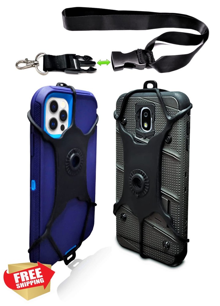 Universal Phone Lanyard Strap, Neck Tether Quick Release Black