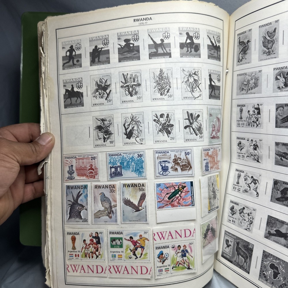 Whitman stamp album 1966 World A Bunch Of Stamps From Around The World!