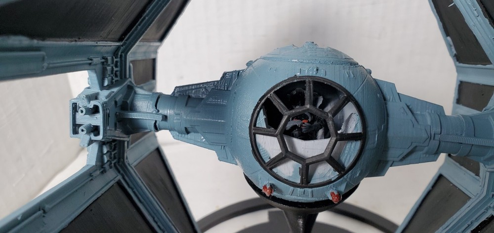 Custom Built Star Wars 1/56 Imperial Tie Interceptor Model 3D Print with stand