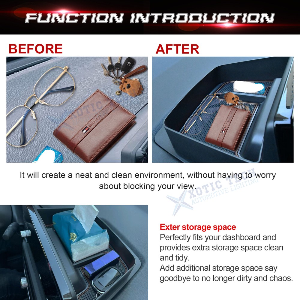 Interior ABS Console Dashboard Hidden Storage Insert Tray For Honda CR-V 2023