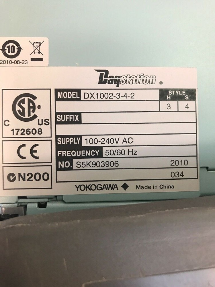 Yokogawa DX1002-3-4-2 Daqstation Digital Recorder