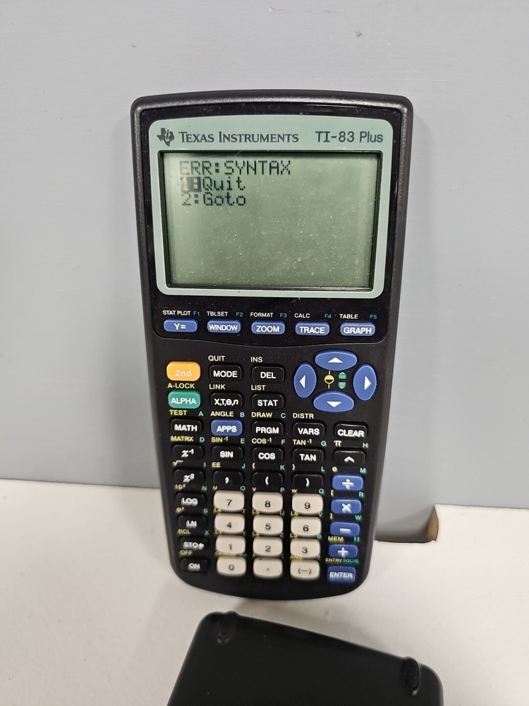 Texas Instruments TI-83 Plus Graphing Calculator With Cover Tested Working