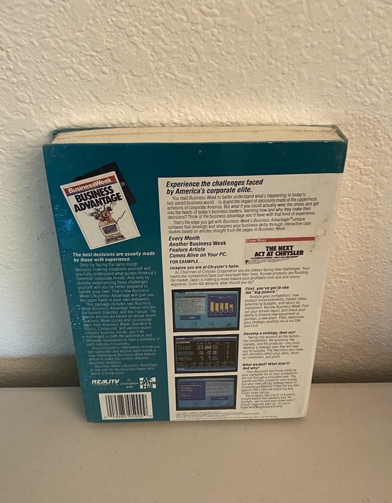 Vintage Business Week Advantage Apple Macintosh Software