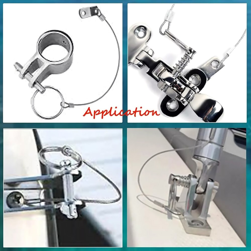 Spring Loaded Quick Release Pin Set 4PCS for Marine Deck Hinge Support Poles