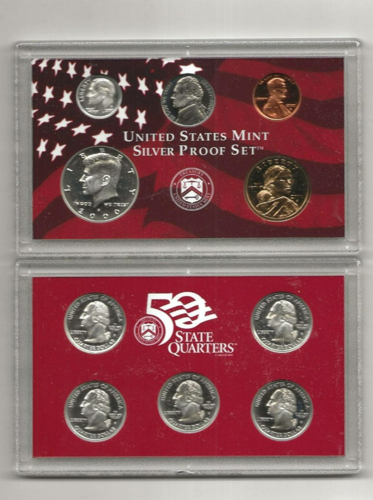 2000 s 10-piece silver proof set
