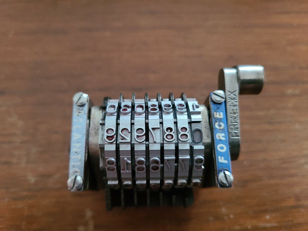 ATLANTIC Rotary Straight Backward Numbering Machine for MONA, auto return