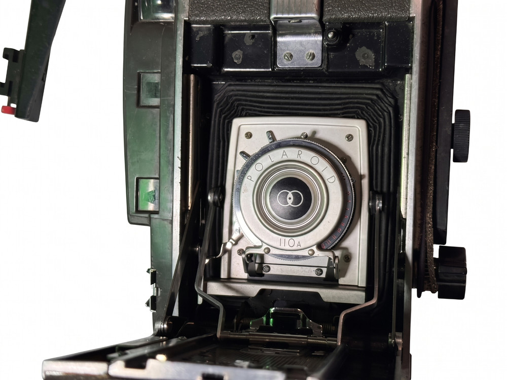 Vintage Polaroid 110A Pathfinder Folding Land Camera with Stroboframe Bracket