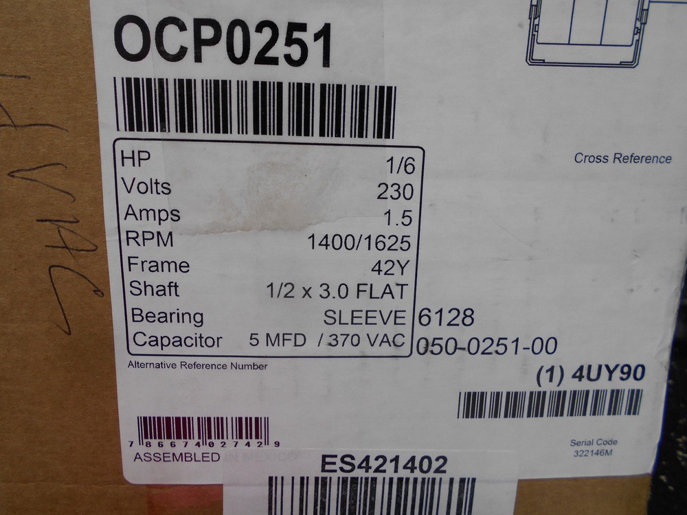 CENTURY F42F90A01 CONDENSER FAN BLOWER