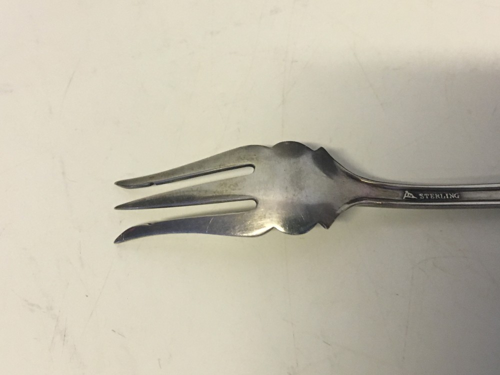 Antique Watson Sterling Silver Dorchester Pattern Cocktail Fork