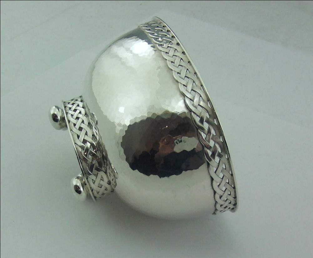ARTS & CRAFTS SOLID SILVER BOWL A.E.JONES 1930