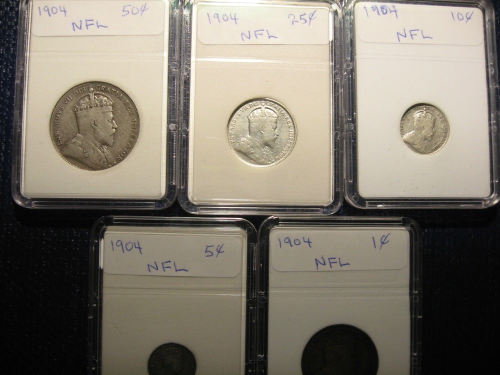 1904 Newfoundland coin set