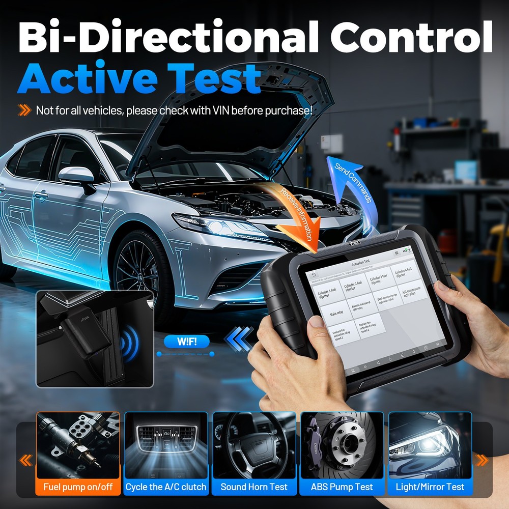 XTOOL D8W V2.0 Car Bidirectional Coding Scanner OBD2 Diagnostic Tool Full System