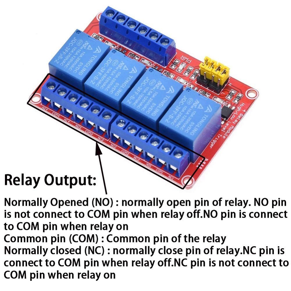 2PCS 4 Channel 12V Relay Module with Optocoupler High or Low Level Trigger Ex...