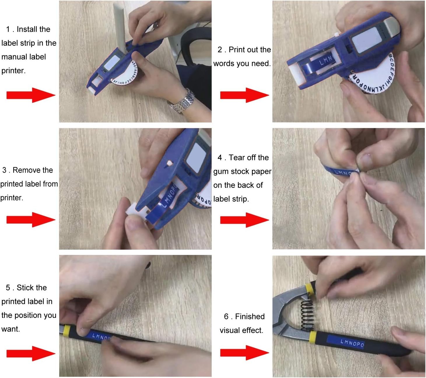 Embossing Label Tape Compatible with Dymo Label Maker,3/8 Inch 3D Plastic lot