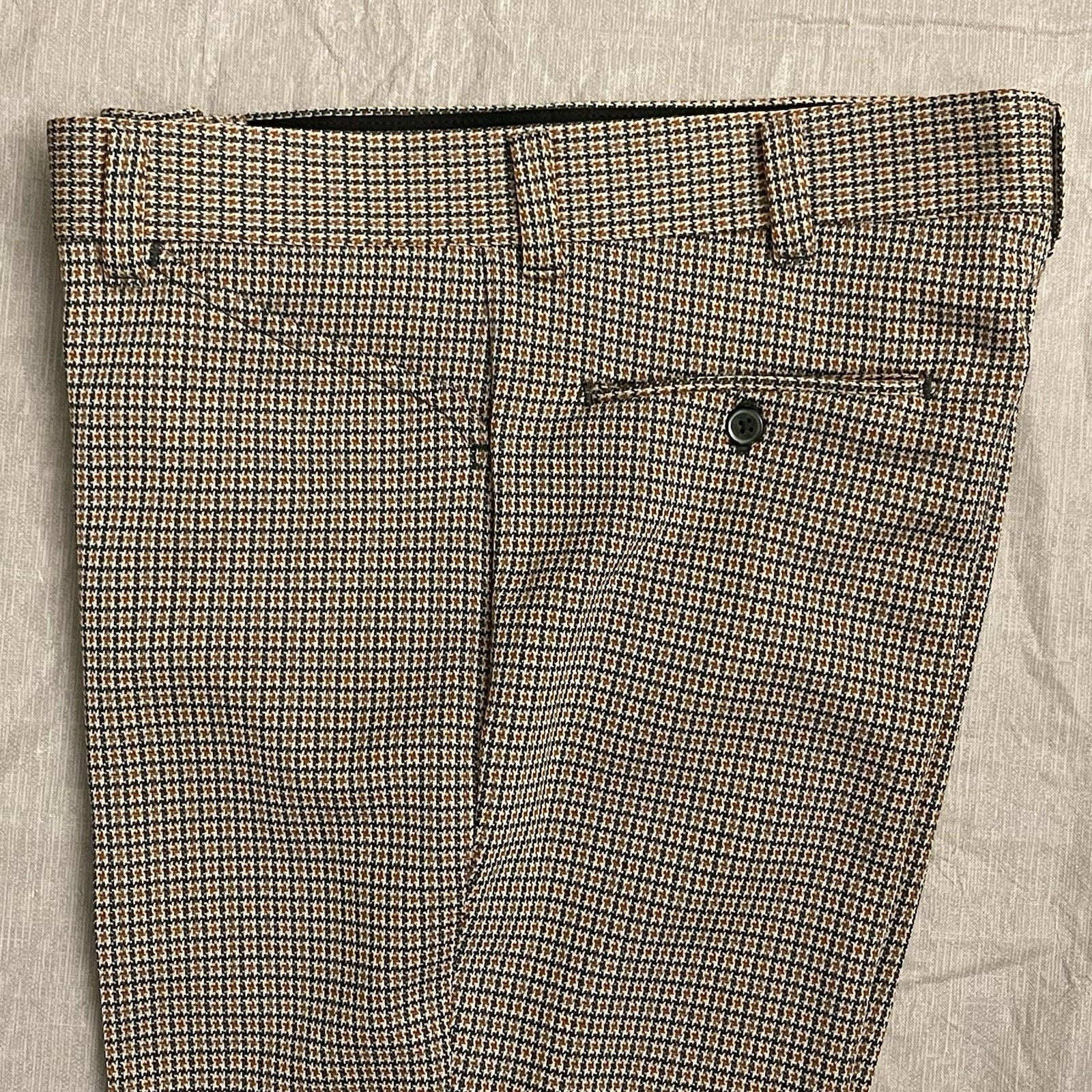 VTG 70s Farah Polyester Pants High Waist Wide Leg Retro Disco Mens Size 34x29