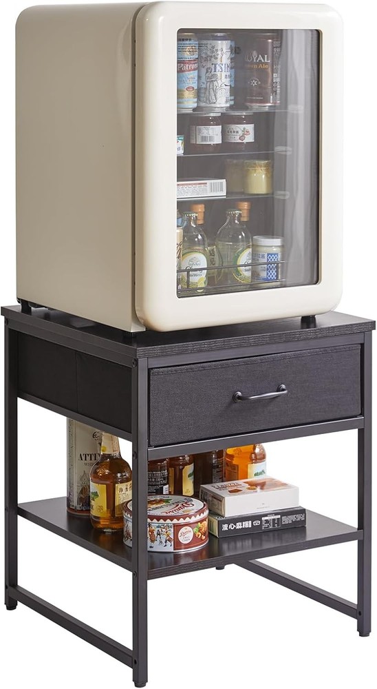 Small Table Stand 20 Inch Multi-Functional Side & Printer Accent Table W/