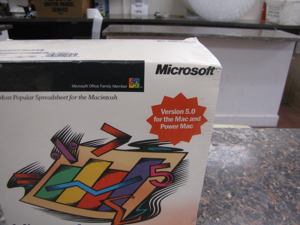 Microsoft Excel Version 5.0 For Mac and Power Mac Macintosh 3.5" Floppy - NEW