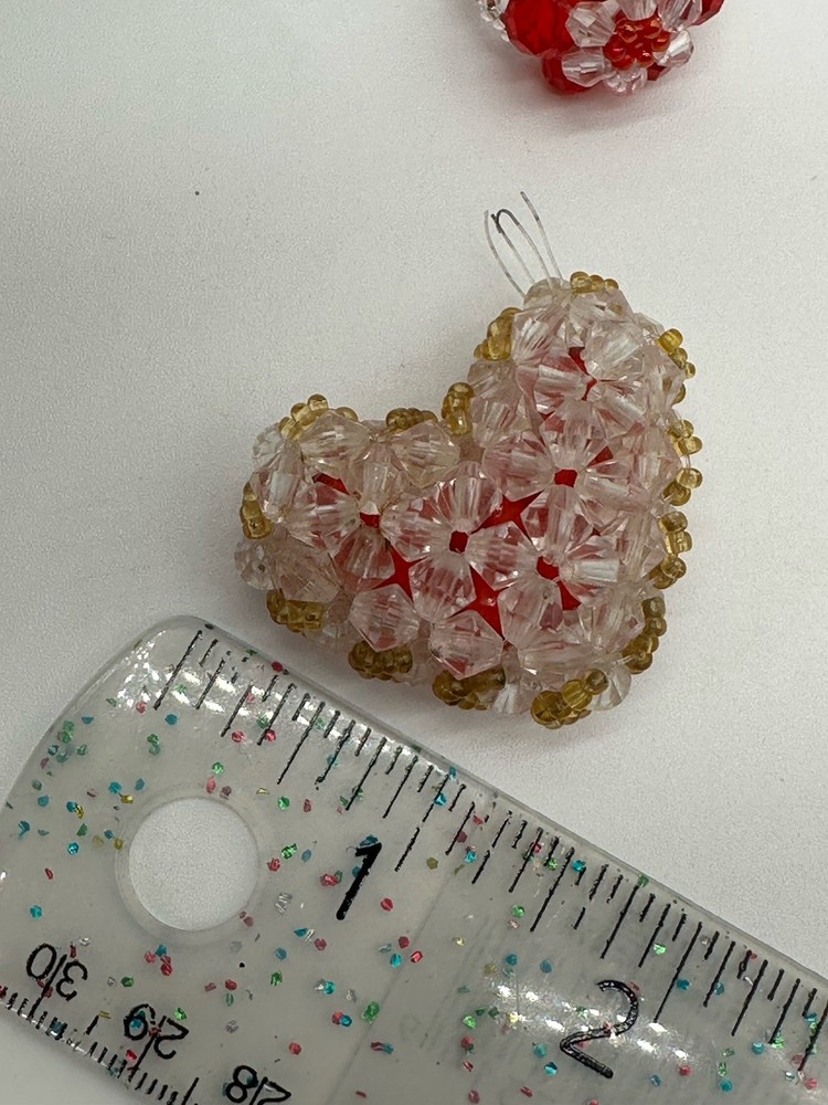 Handcrafted Red Beaded Earrings & Ring