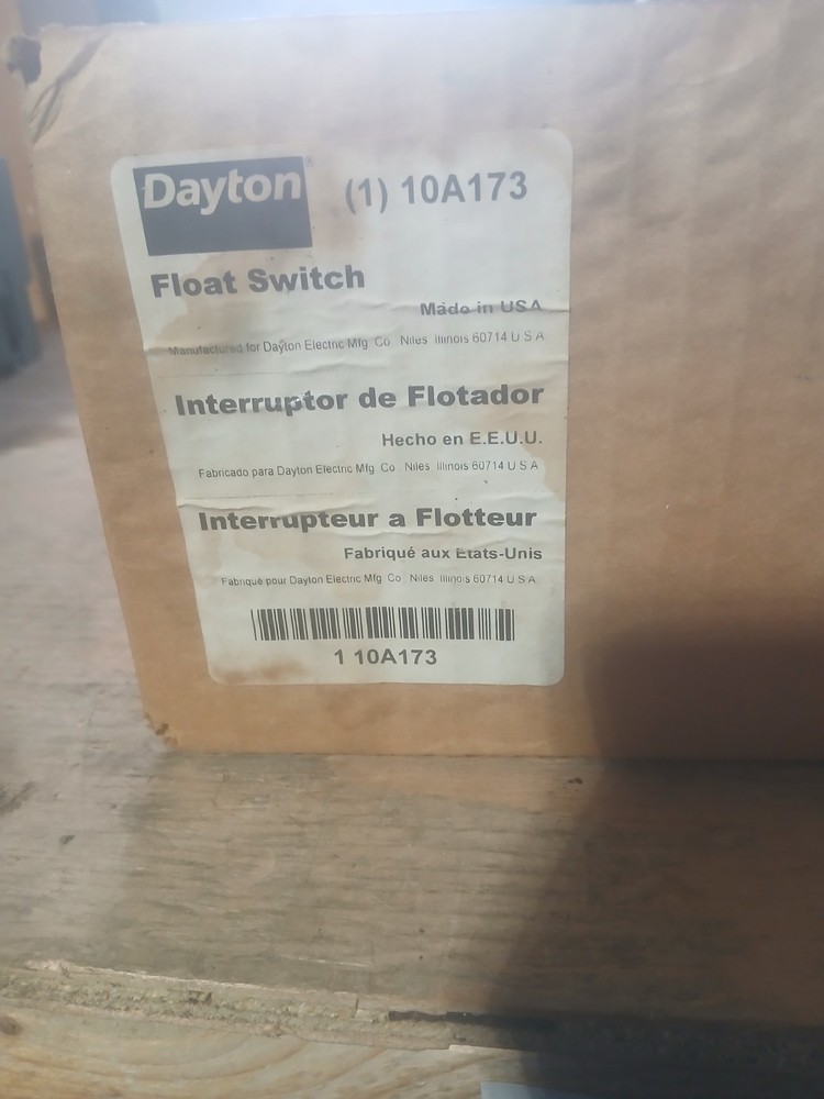 New Dayton 10A173 Float Switch 115/230Vac