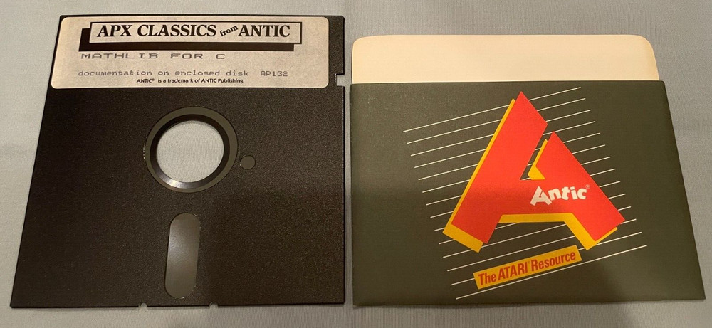 MATHLIB FOR DEEP BLUE C Atari 400/800 Computer Antic Software 5.25" Disk TESTED!