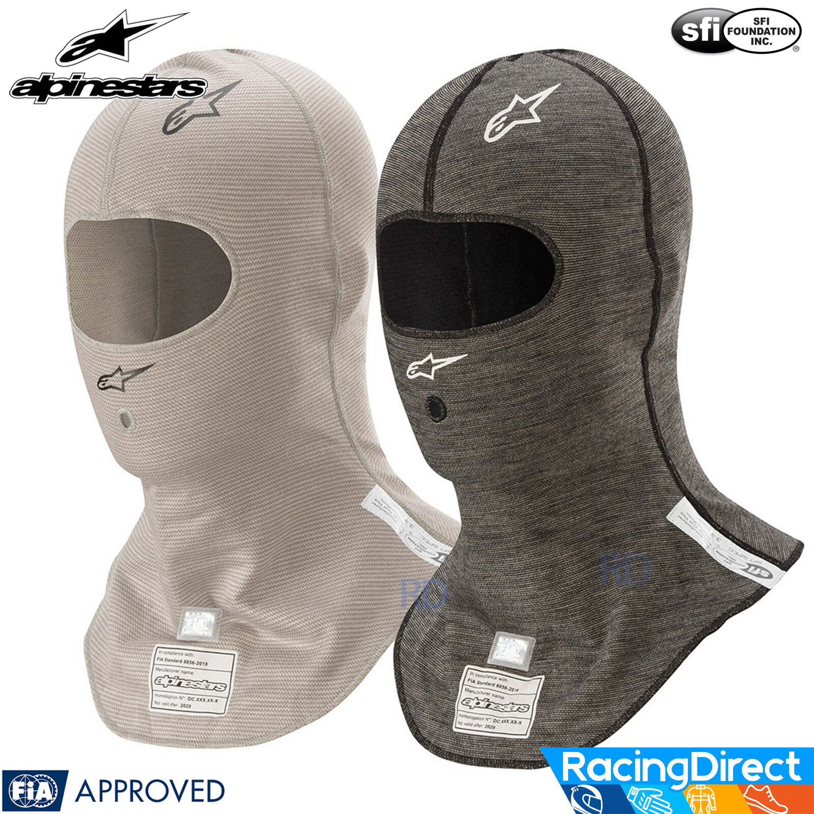 Alpinestars - Race v3 SFI/FIA Balaclava - SFI 3.3 / FIA 8856-2018 Rated Headsock