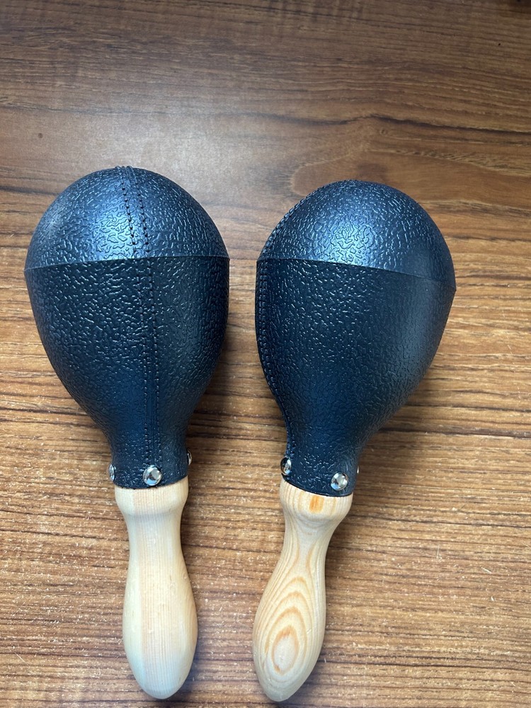 Large Plastic Maraca, Black Color
