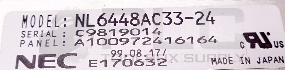 NEC NL6448AC33-24 10.4" LCD PANEL SCREEN DISPLAY E170632