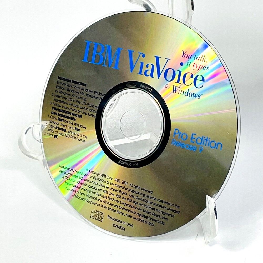 IBM ViaVoice Pro Edition Release 9 for Windows 2001