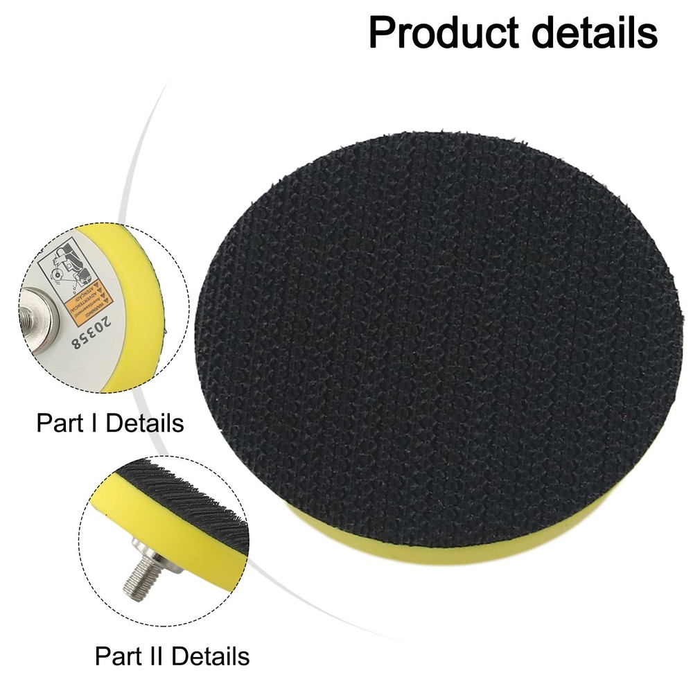 2/3/5 In Polishing Sanding Discs Backing Pad Hook& Loop For Pneumatic Sander