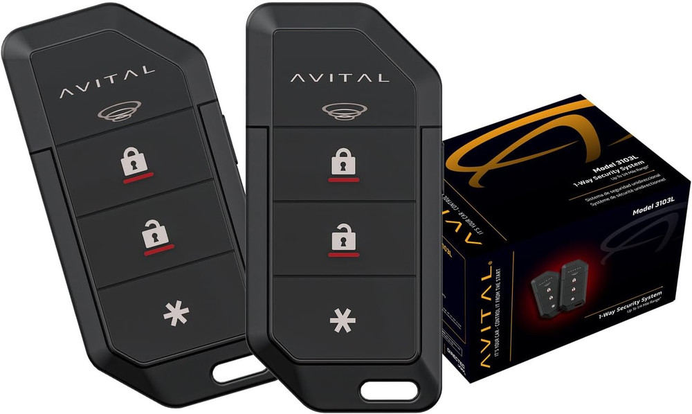 3103L Automotive 1-Way Security System with Two 4-Button Remotes