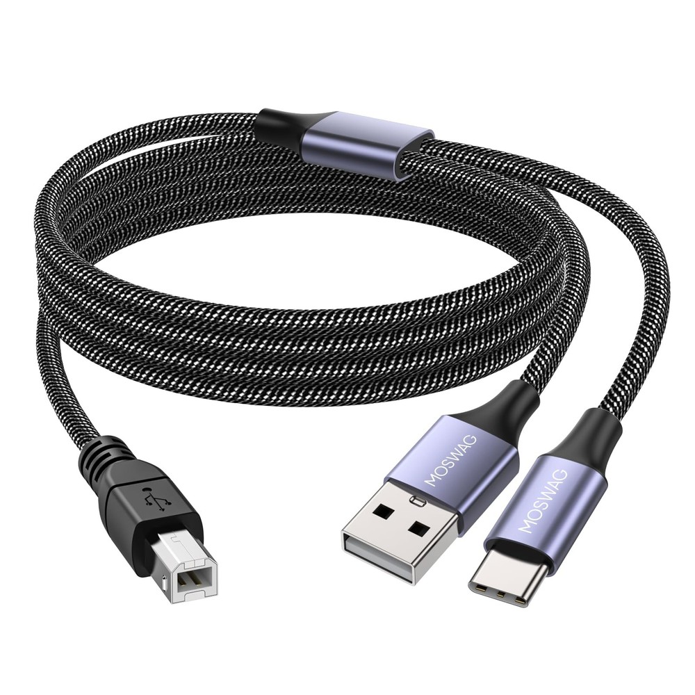 2in1 Usb Printer Cable 3.28ft/1m With Usb C To Midi Cable Printer Cableusb Midi