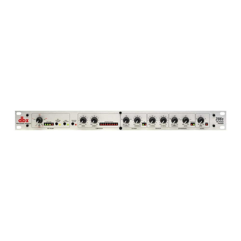 dbx286s Vocal Processor: Mic Preamp, Compressor, De-Esser & Enhancer - Silver