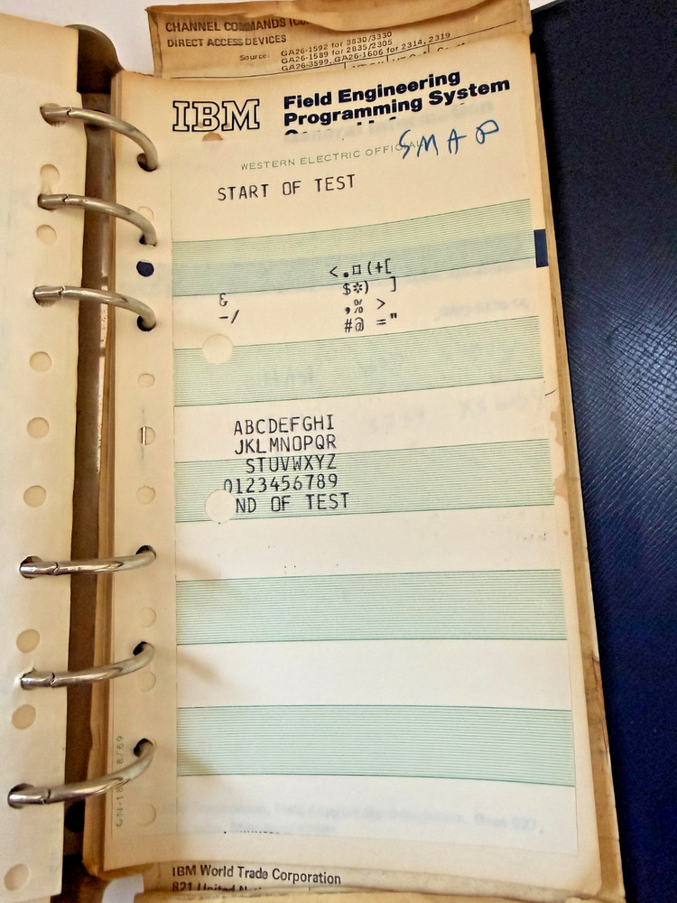 1971 IBM Field Engineering Handbook System/360 S229-3169-3 Tabs, Notes & Binder