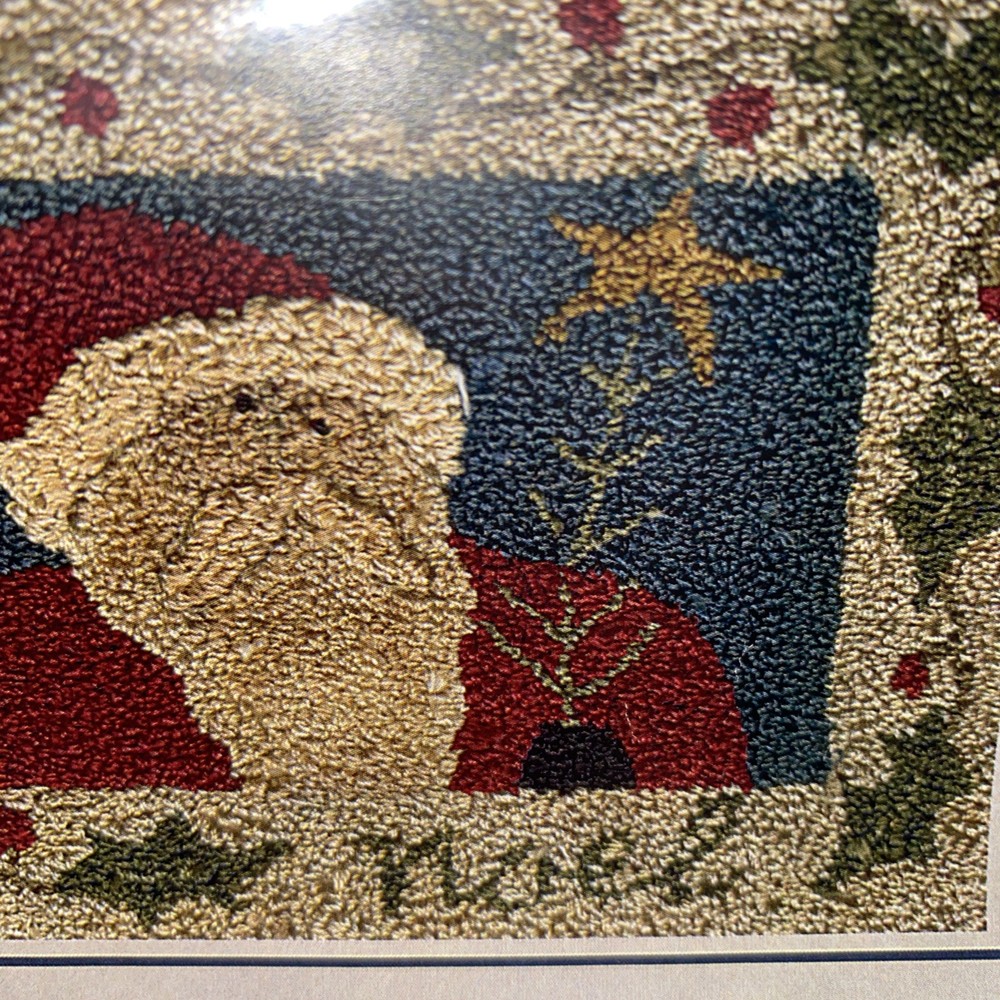 With Thy Needle & Thread Punchneedle “St Noel” Size 4x 5 3/4” Red NIP