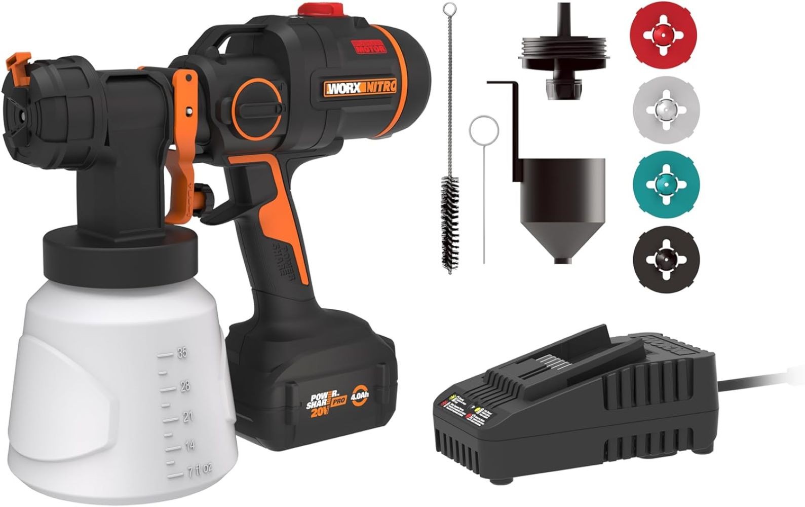 WX020L WORX Nitro 20V Cordless Paint Sprayer with Brushless Motor