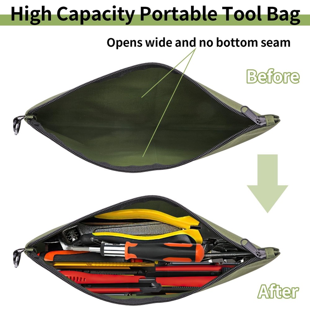 Tool Bag Zipper Pouch, Premium Tool Pouch, Utility Multipurpose Storage
