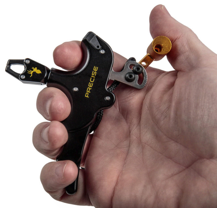 Precise 4-Finger Bow Release w/ Strap, 360° Rotating Caliper, Thumb Trigger