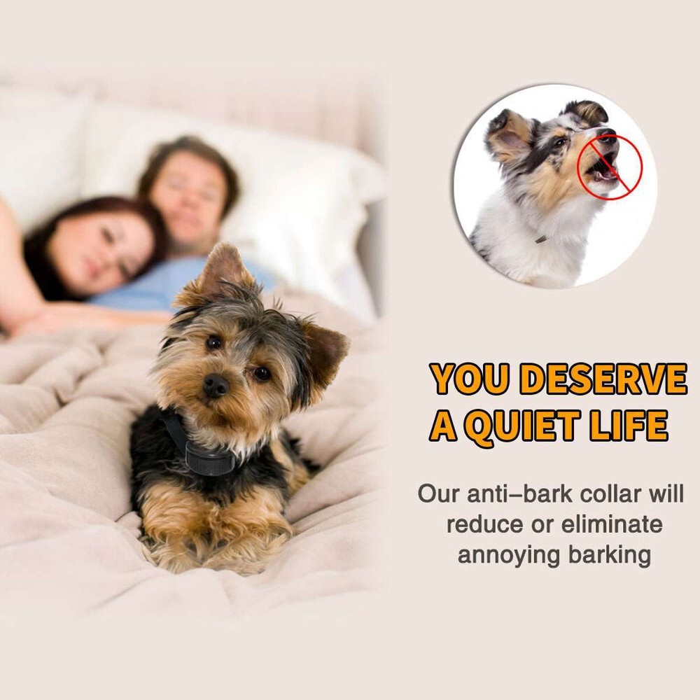 Automatic Anti Bark Barking Shock Control Collar Device Small Medium Large Dog