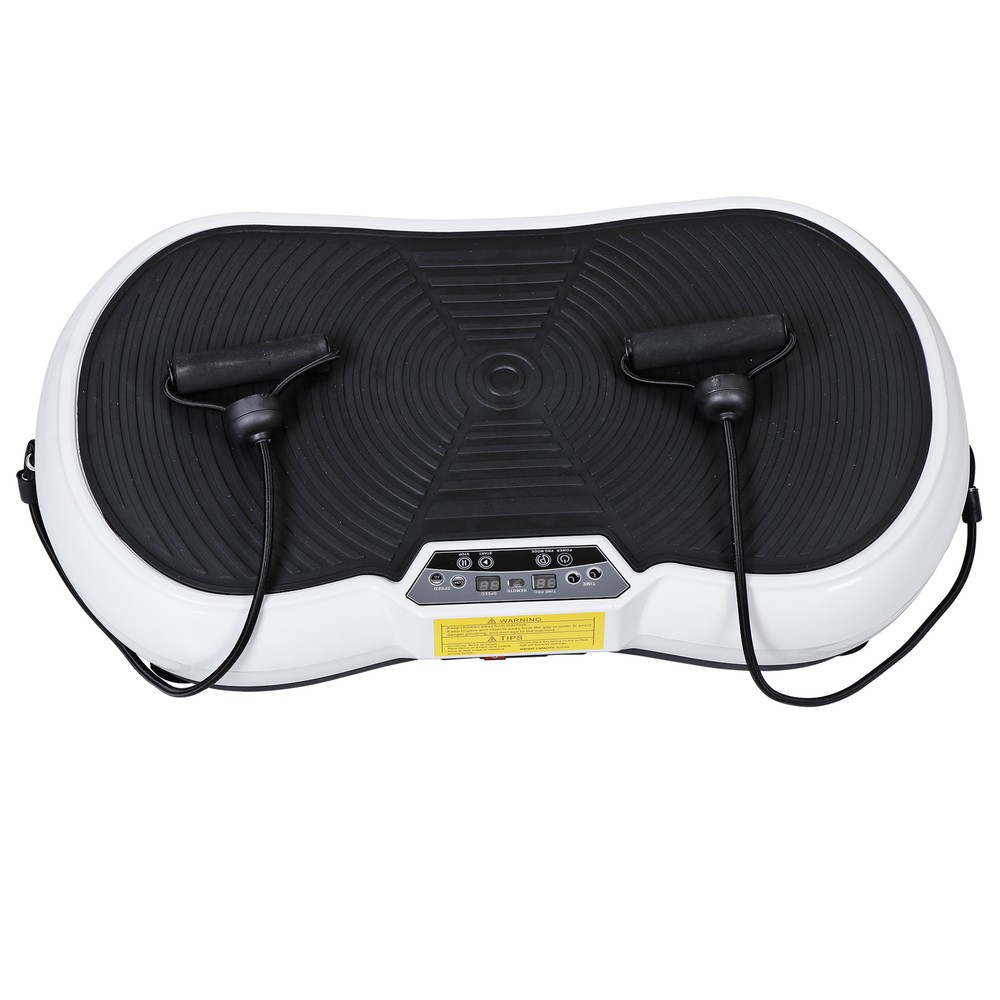 Slim Vibration Plate Exercise Machine Vibro Shaper 3 Program W/ Bluetooth White