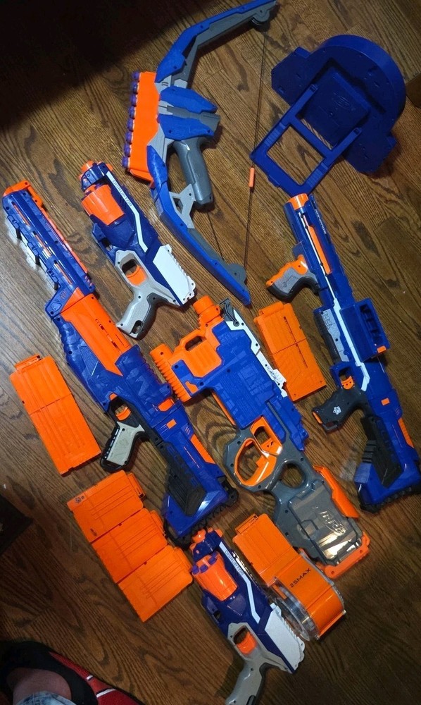 Six Nerf Elite Blasters, Hyperfire Stratobow Rampage And More
