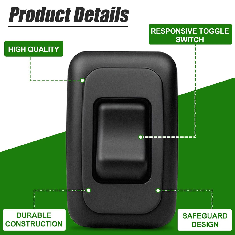 Single SPST On-Off Switch with Bezel, 12V Light Switch for RV, Camper(Black)