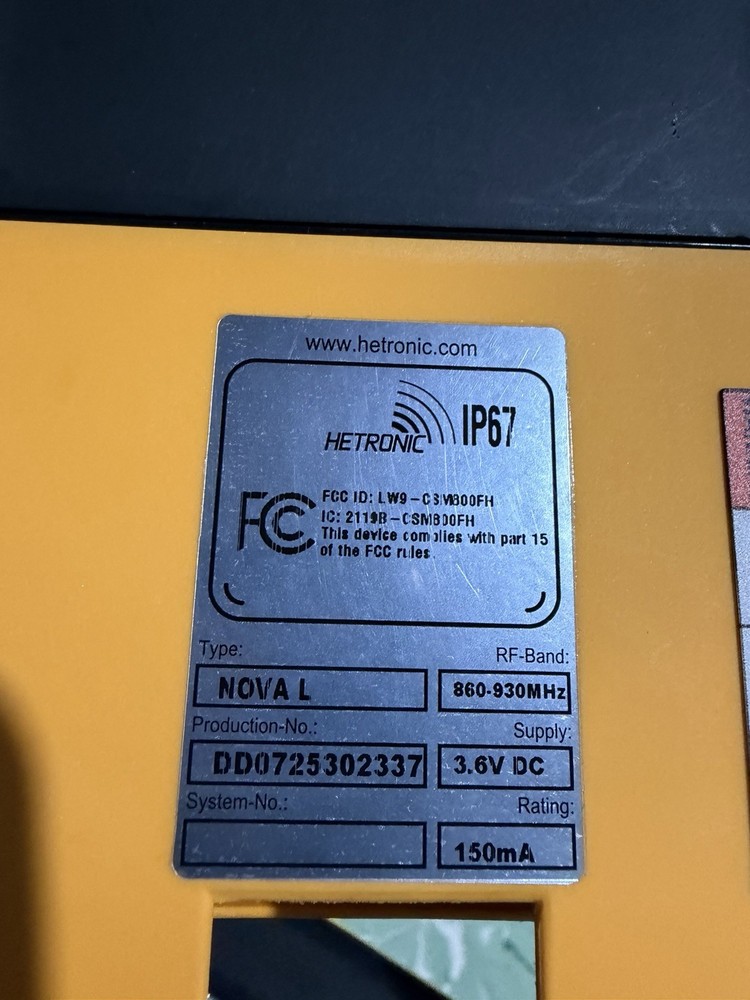 Hetronic Nova L Remote Control MPN DD0725302337