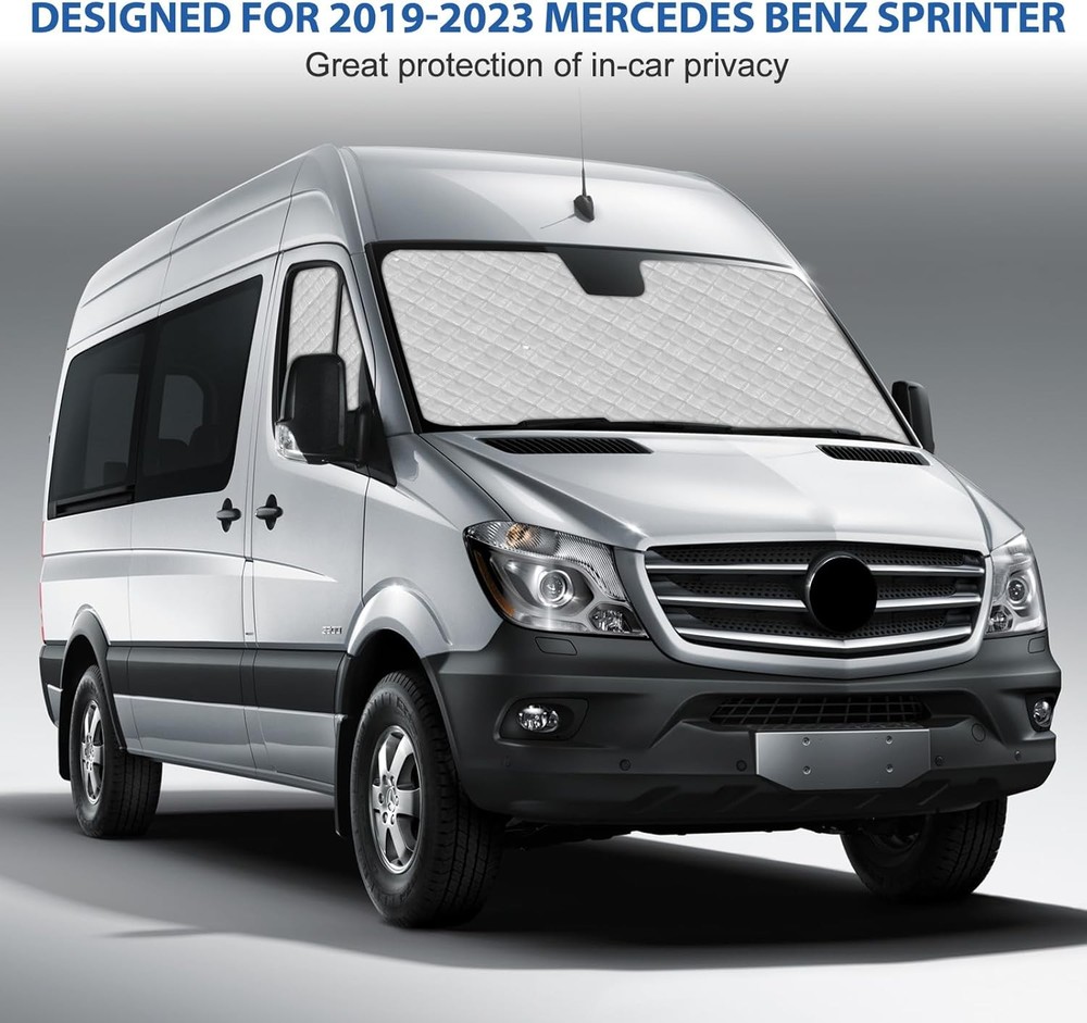 Sprinter Sun Shade 2019-2023 | 3-Piece Van 3Set- Sprinter, Silver