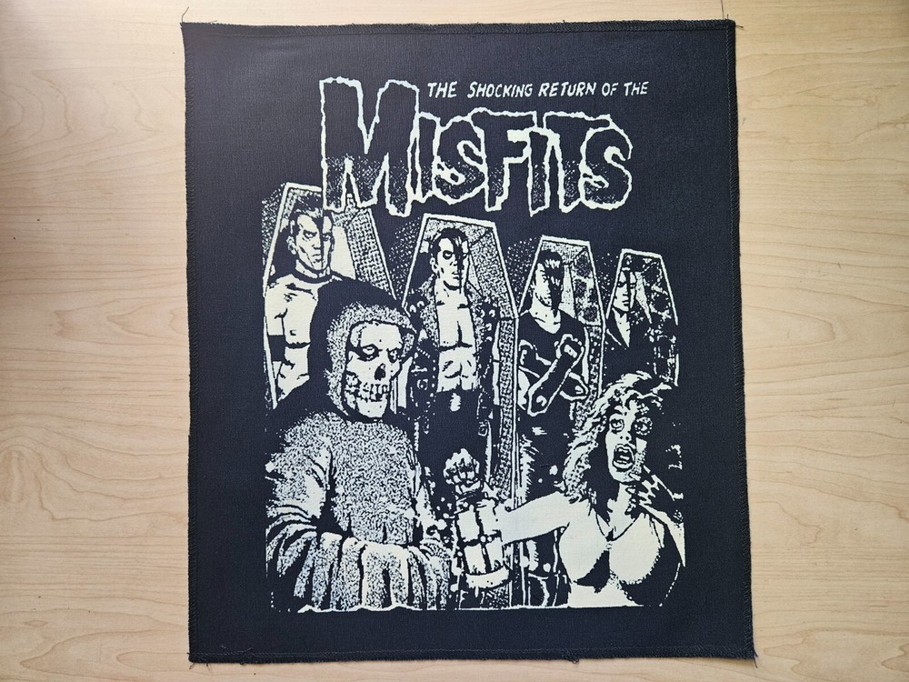 MISFITS, CANVAS SCREEN PRINTED LARGE BACK PATCH