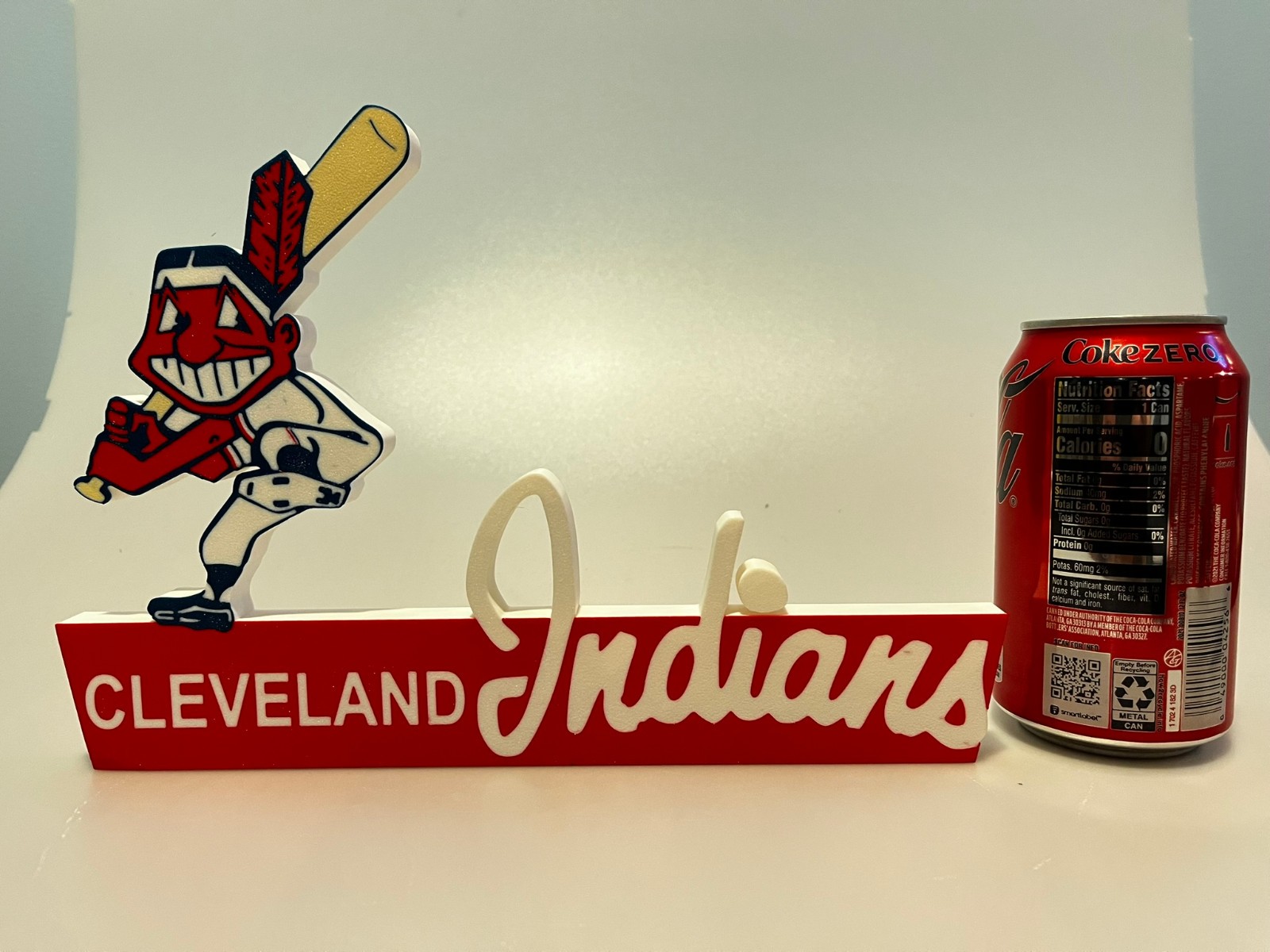 Larger 3D printed Cleveland Indians Chief Wahoo Municipal Stadium Gate D Sign