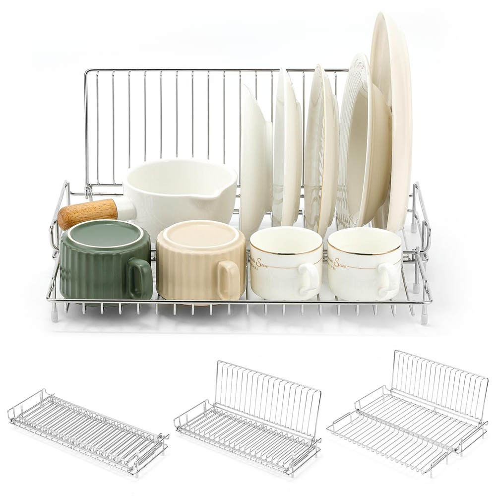 Foldable Dish Drying Rack, Small Racks, Collapsible Rack for Kitchen Counter -