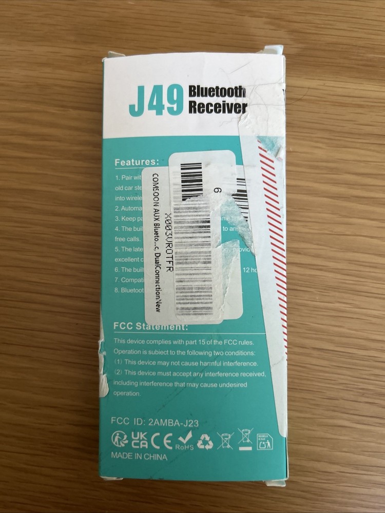 AUX Bluetooth Adapter for Car, [LED Screen] Bluetooth 5.3 Receiver for Speaker