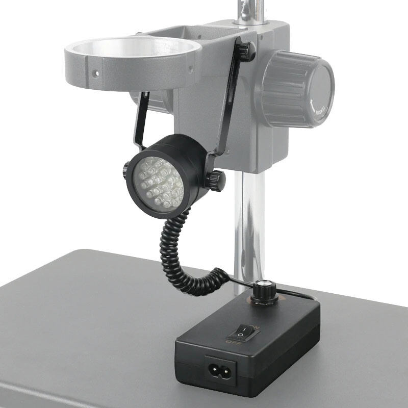 28LED Adjustable Angle Brightness Stereo Microscope Oblique Light Source 90-240V
